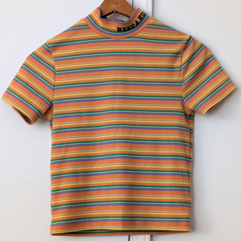 Teddy Fresh mock neck tee size S/XS